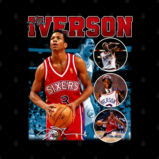 Allen Iverson The Answer Basketball Signature Vintage Retro 80s 90s Bootleg Rap Style by CarDE