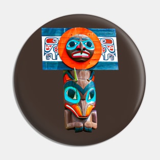 Totem pole carving Pin