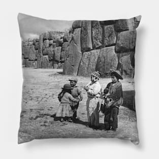 Children Playing at Sacsayhuamán Pillow