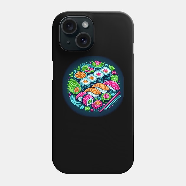 Cyber Punk Sushi Men Women Japanese Phone Case by CP6Design