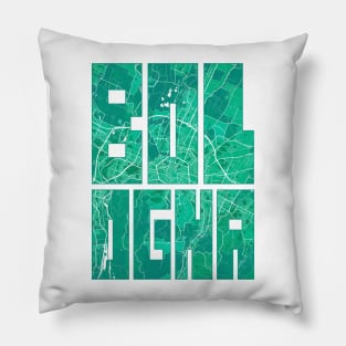 Bologna, Italy City Map Typography - Watercolor Pillow