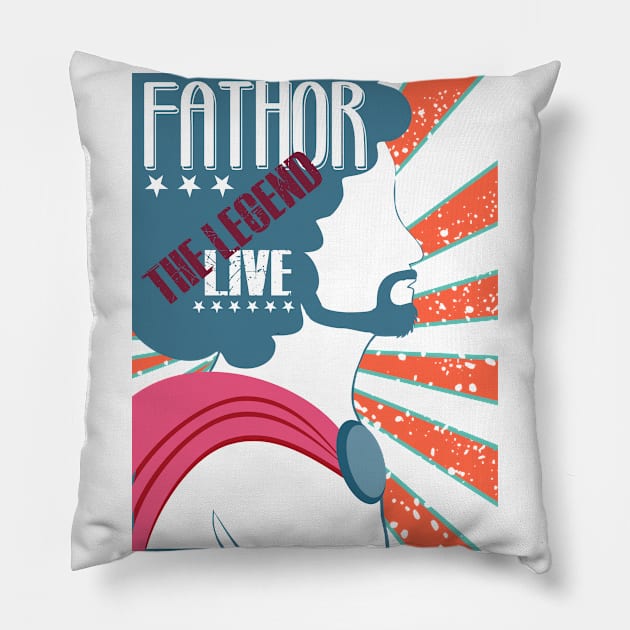 father the legend Pillow by osvaldoport76