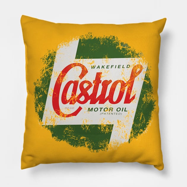 Castrol 2 Pillow by Midcenturydave