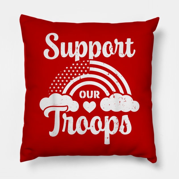 Support the troops red friday Pillow by Dreamsbabe