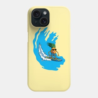 Cool pineapple surfing in the ocean Phone Case