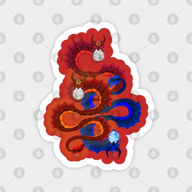 Dragon  Dance Magnet by Jatriashoppe