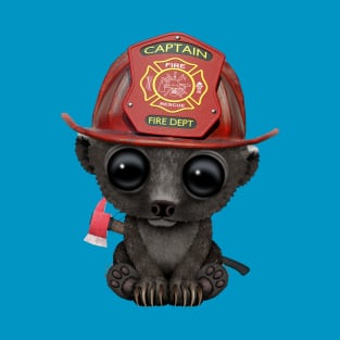 Cute Baby Honey Badger Firefighter T-Shirt