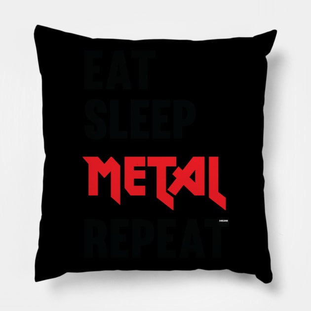 Metal rock music festival Heavy ribbon Gift Pillow by fansinn