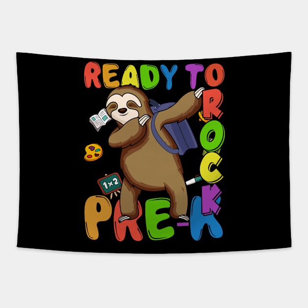 Dabbing Pre-k Sloth Back To School Tapestry by kateeleone97023