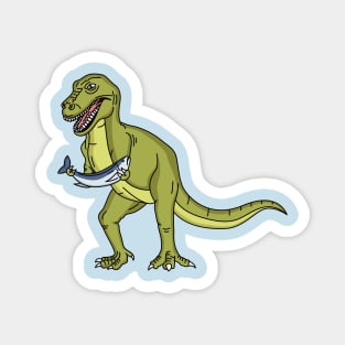 Funny T rex dinosaur illustration Magnet