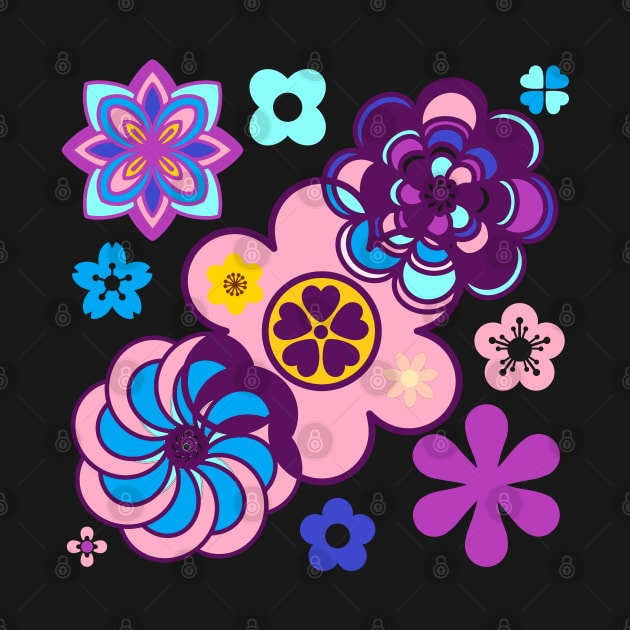 My garden full of flowers, vintage Flower patterns by zzzozzo