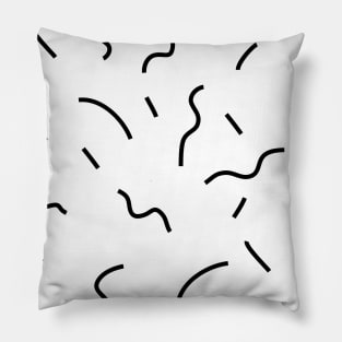 Memphis Style Neck Gator White and Black 80's Inspired 1980 Eighties Pillow