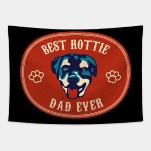 Best Rottie Dad Ever Rottweiler Dog Love Tapestry