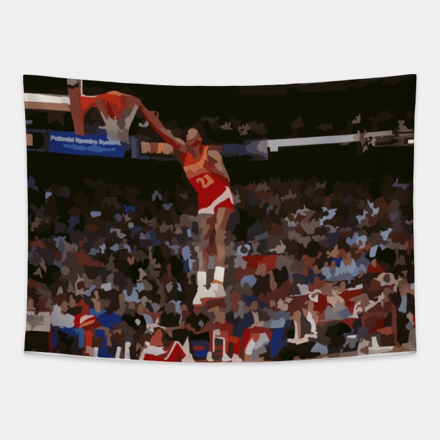 Dominique Dunk Contest Tapestry by One Mic History Store