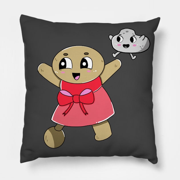 Red Pebble & Pebble Steven Pillow by garciajey