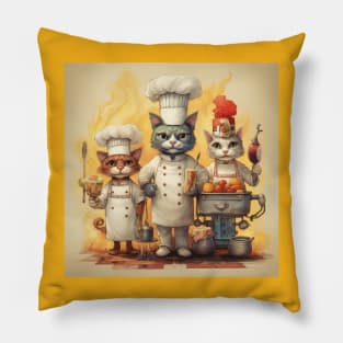 Let us doing the cooking, chef cats Pillow