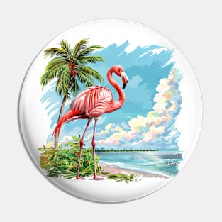 Flamingo Lovers Summer Vibes Pin