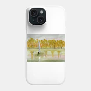 Yellow Reflections Watercolor Painting Phone Case