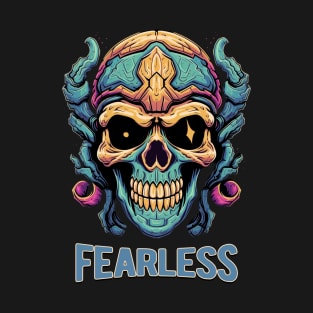 Fearless Retro Sci-fi Monster Skull T-Shirt