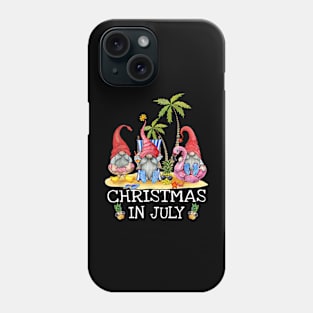 Three Gnomes Summer Vacation Hawaiian Christmas In July Phone Case