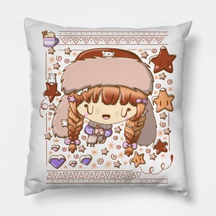 Cute hot choco bubble head cutie Pillow