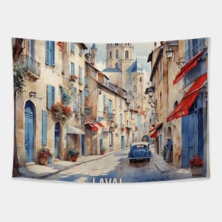 Laval France Vintage Travel Poster Tourism Tapestry