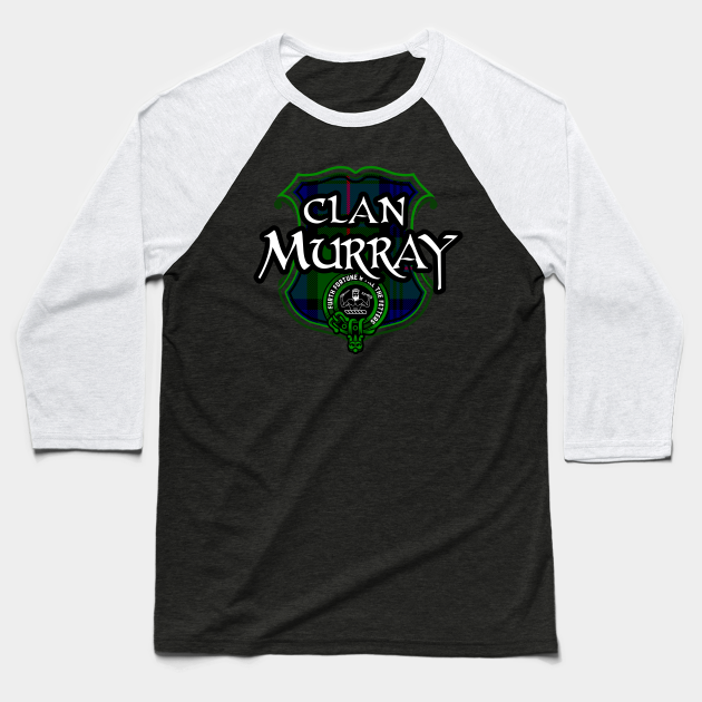 Clan Murray Surname Scottish Clan Tartan Crest Badge - Scottish Clan - Baseball T-Shirt