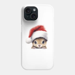 Christmas Peeking Baby Squirrel Phone Case