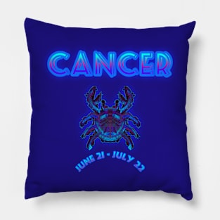 Cancer 3b Navy Pillow