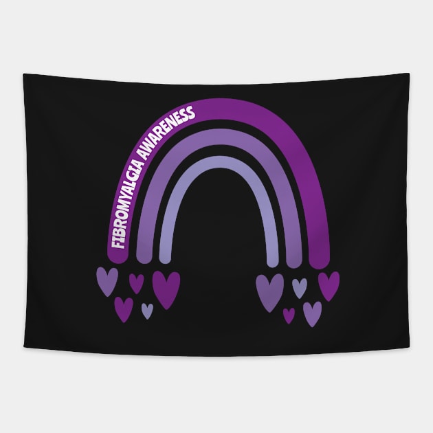 Fibromyalgia Awareness Rainbow Tapestry by Teamtsunami6