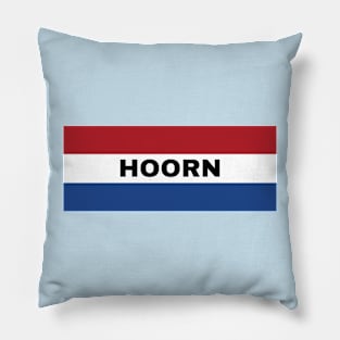 Hoorn City in Dutch Flag Pillow