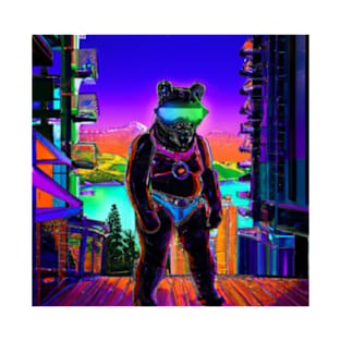 Cyberpunk Tahoe Bear T-Shirt