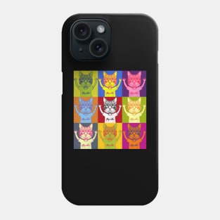 Pop Art Surreal Meow Cat Head Phone Case