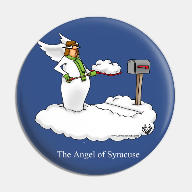 Funny Spectickles Christmas Angel Cartoon Pin by abbottcartoons