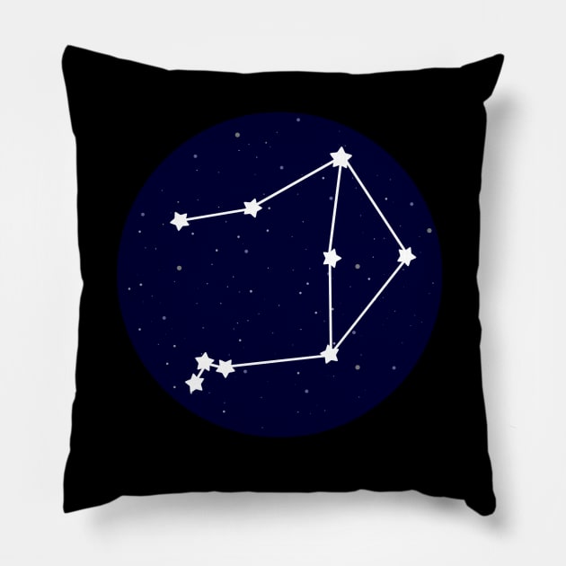 Libra Zodiac Constellation Pillow by lulubee