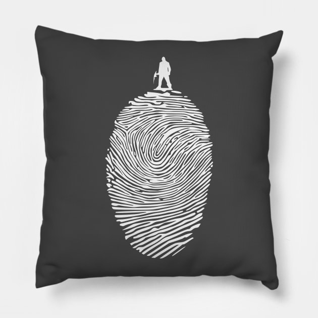 Killer Fingerprint Pillow by valsymot