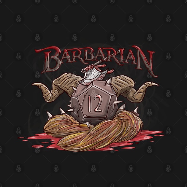Barbarian D12 Funny Dungeons And Dragons DND D20 Lover by Bingeprints