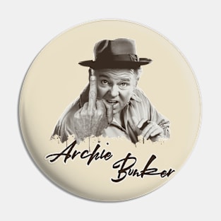 Archie Bunker // Photo Vintage Retro Look Fan Design Pin