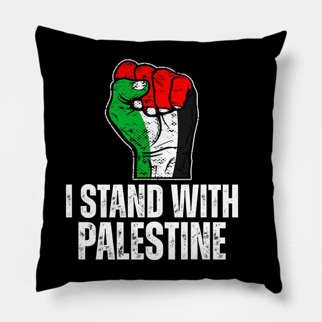 i stand with PALESTINE Pillow by Dalindokadaoua