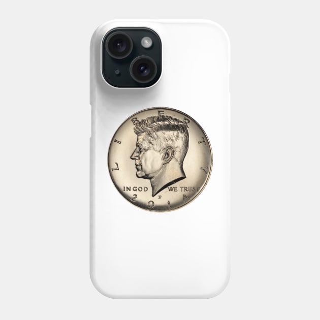 Kennedy coin Phone Case by Corvons