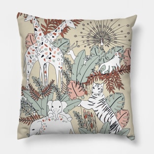 I Spy Wildlife Tropical Terrazzo Safari Pillow