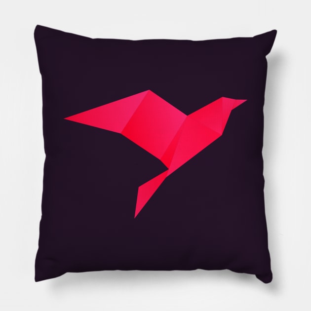 Origami bird Pillow by Purplehate