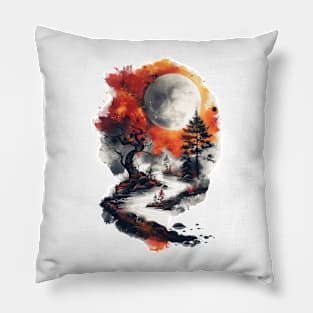 Mystical Landscape Pillow