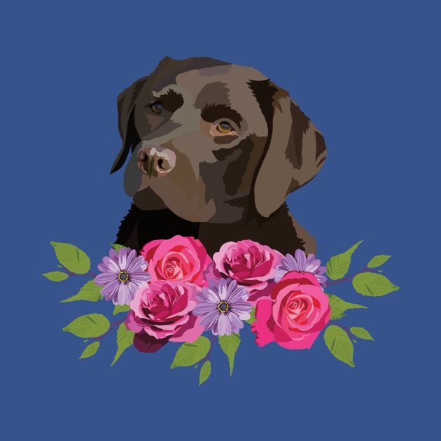 Chocolate Labrador by Holly Rose Art