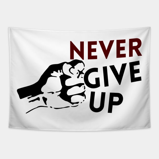 never give up Tapestry by duddleshop