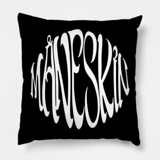 Måneskin White Text Pillow