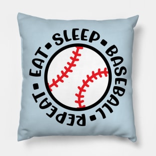 Eat Sleep Baseball Repeat Baseball Mom Boys Girls Cute Funny Pillow