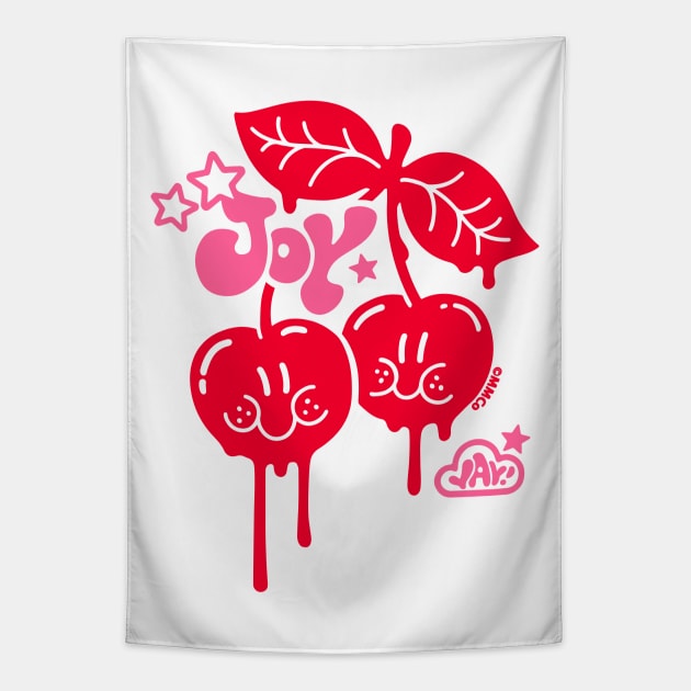 Joy Cherries - Juicy Red Tapestry by Marianne Martin