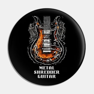 Blackened Fury - Heavy Metal Shredder Guitar Pin