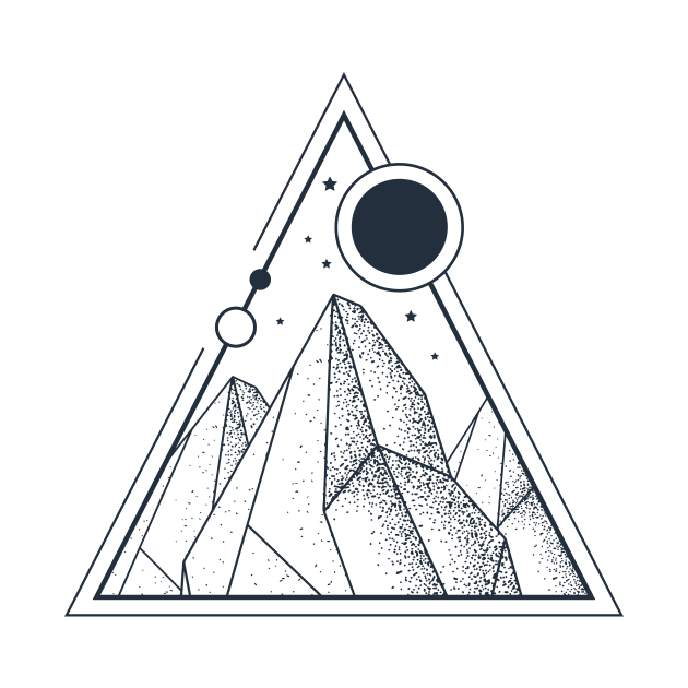 Mountains. Double Exposure. Geometric Style by SlothAstronaut